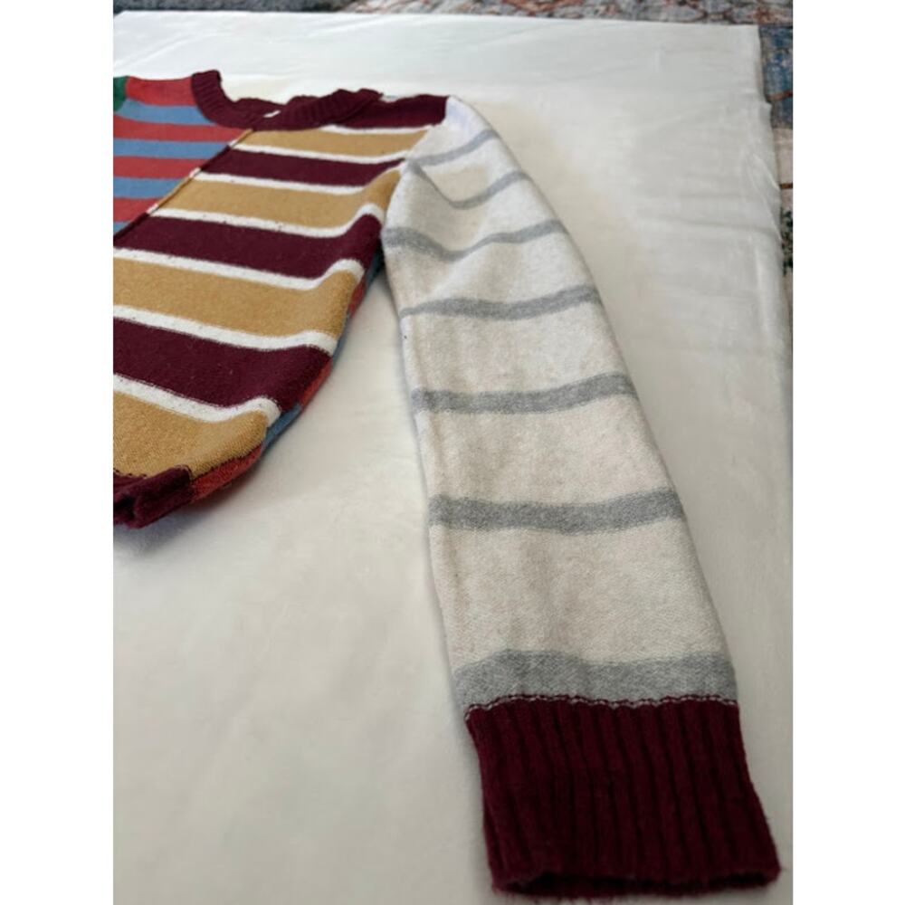 American Eagle Patchwork Striped Sweater, Women M - image 8